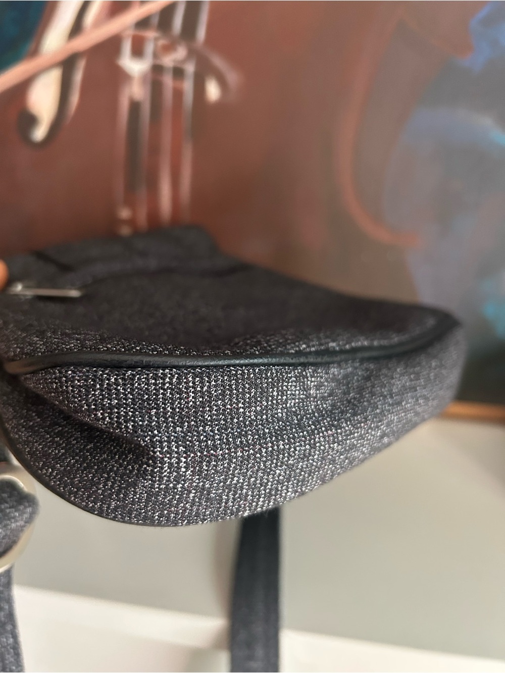 Jak’s Black Textured Crossbody Bag Red Button Retro Y2K Shoulder Purse - Picture 7 of 16